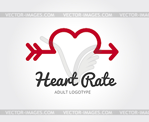Abstract valentine logo template for branding and - vector image
