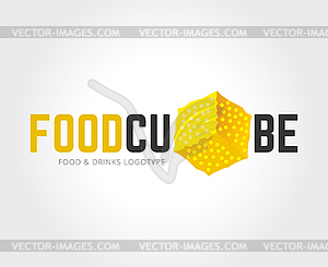 Абстрактный шаблон еда логотип для брендинга и дизайна - векторное изображение