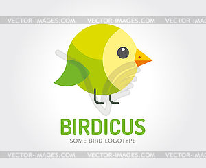 Abstract bird toy logo template for branding and - vector image