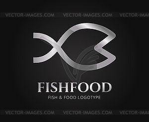 Abstract fish logo template for branding and design - vector clipart