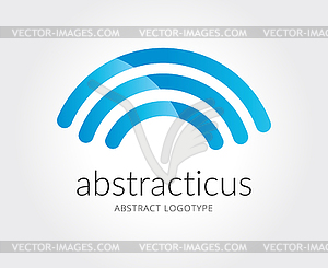Abstract network logo template for branding and - vector image