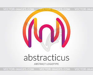 Abstract human logo template for branding and design - vector clipart