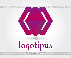 Abstract logo template for branding and flat design - vector image