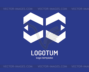 Abstract new logo template for branding and flat - vector image
