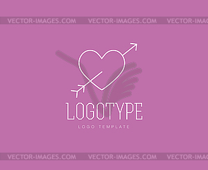 Abstract logo design elements. Arrows, labels, - vector image