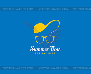 Abstract logo elements. Vocation, summer time, - vector clip art