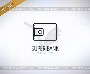 Bank finanse logo. Money, banking or broker and - vector image