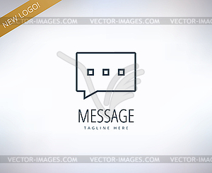 Message, forum, chat and typing logo element. - vector image
