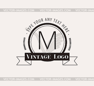 Abstract vintage logo design elements set. Arrows, - vector image