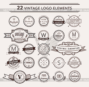 Design elements. Vintage retro style. Arrows, - color vector clipart