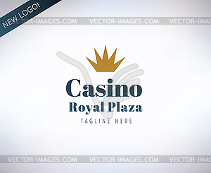 Casino logo icon. Poker, cards or game and money - stock vector clipart