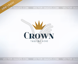 Crown shape logo icon. King, leader, boss and - vector image