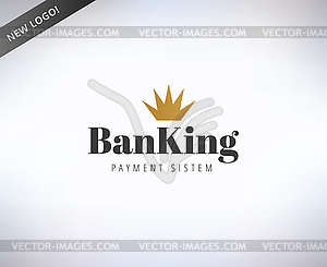 Bank finanse logo. Money, banking or broker and - vector clipart