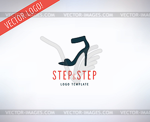 Shoes logo icon. Style, Cloth or Shop and Dress - vector image