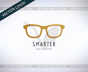 Glasses icon, education and smart. Stock for design - vector image