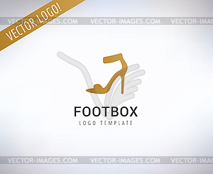 Shoe logo. Fashion, shopping and sale symbol. - vector clip art
