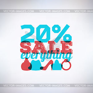 Sale sticker icon. Shopping, Discount and Black - vector clipart