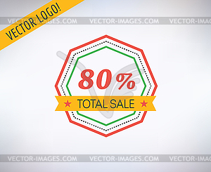 Sale sticker icon. Shopping, Discount and Black - vector image