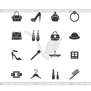 Web store icons set. Shopping symbols. Interface - royalty-free vector clipart