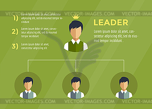 Business Structure Infographic Tree infographic. - vector image