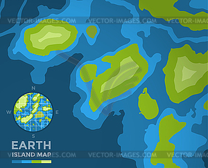 Глобальный Земля Карта на фоне. Текстура, Остров или - векторная иллюстрация
