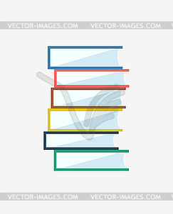 Books stack icon . School objects, or university - vector image