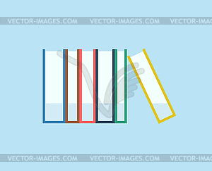 Books stack icon . School objects, or university - royalty-free vector clipart