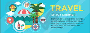 Booking Hotel. Travel infographic. Loupe, Building - vector clipart / vector image