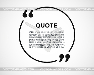 Quote text bubble. Commas, note, message and - vector clipart