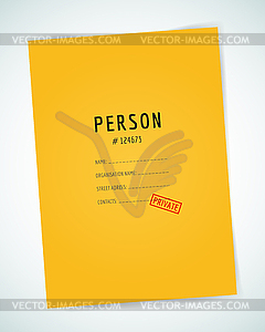 Form blank . Folder, paper, and text. Vecto - vector clipart