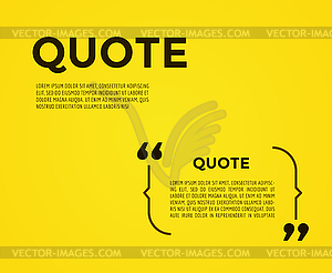 Quote text bubble. Commas, note, message and - vector clip art