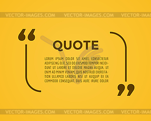 Quote text bubble. Commas, note, message and - vector image