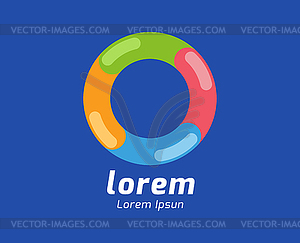 Abstract circle O icon. . Circle, colored, shape, - vector clip art