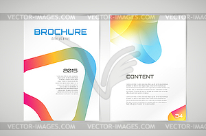 Brochure template. Abstract arrow design and - vector clipart / vector image