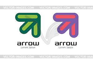 Arrow abstract logo template. Up, cursor icon, - vector clip art