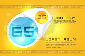 Banner infographic template. Processes - vector clip art