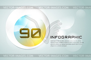 Banner infographic template. Processes - vector clipart