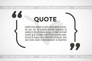 Quote text bubble. Commas, note, message, blank, - white & black vector clipart