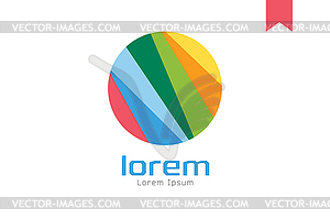 Circle abstract logo template. Round shape and - vector image