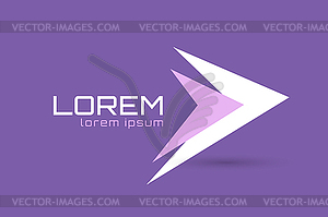 Arrow abstract logo template. Web or app symbol, - vector clipart / vector image