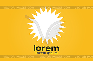 Abstarct sun logo icon template - vector image