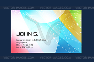 Business card template. Globe and ring logo icons - royalty-free vector image