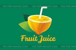 Lime or lemon fruit slice. Lemonade juice logo - vector clip art