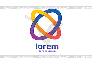 Circle ring logo design. Abstract flow icon template - vector clipart