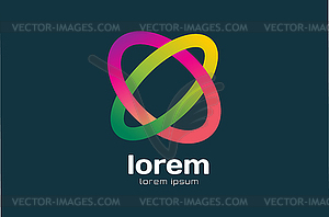 Circle ring logo design. Abstract flow icon template - stock vector clipart