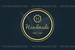 Vintage old style logo icon template - vector clip art