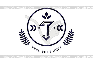 Vintage old style logo icon template - vector EPS clipart