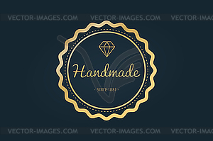 Vintage old style shield logo icon template - stock vector clipart