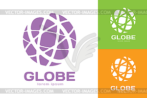 Abstract earth logo. Globe logo icon - vector clip art