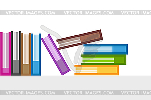 Books logo icons set. Sale background - vector image